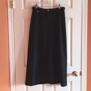 Lauren Ralph Lauren Wool Midi Skirt — Gray (US 8)